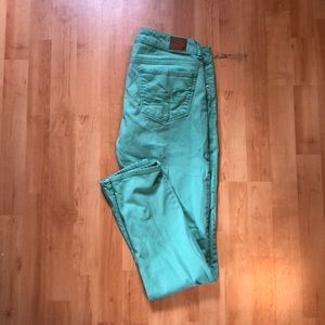 American eagle teal jeggings
